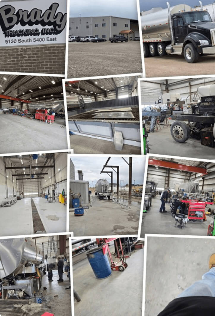 Collage showcasing everything that makes Brady trucking